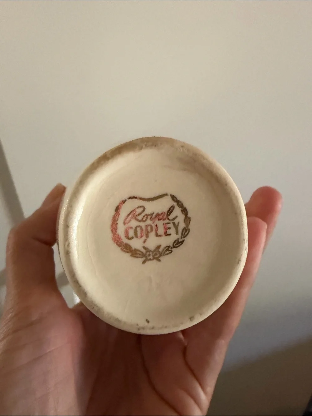 Vintage Royal Copley floral ceramic pitcher